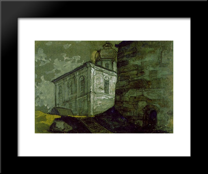 Rostov Veliky. Kremlin. 20x24 Black Modern Wood Framed Art Print Poster by Roerich, Nicholas