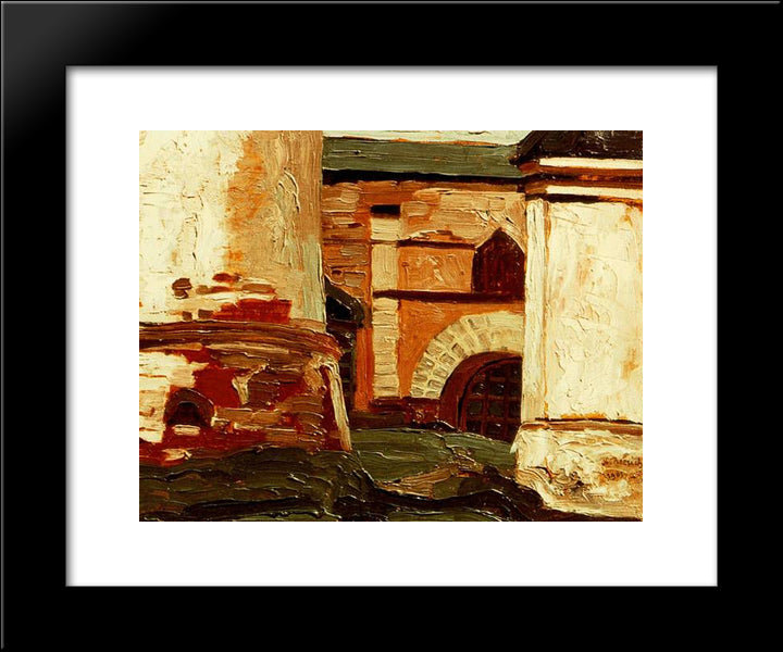 Rostov Veliky. Yard In The Kremlin. 20x24 Black Modern Wood Framed Art Print Poster by Roerich, Nicholas
