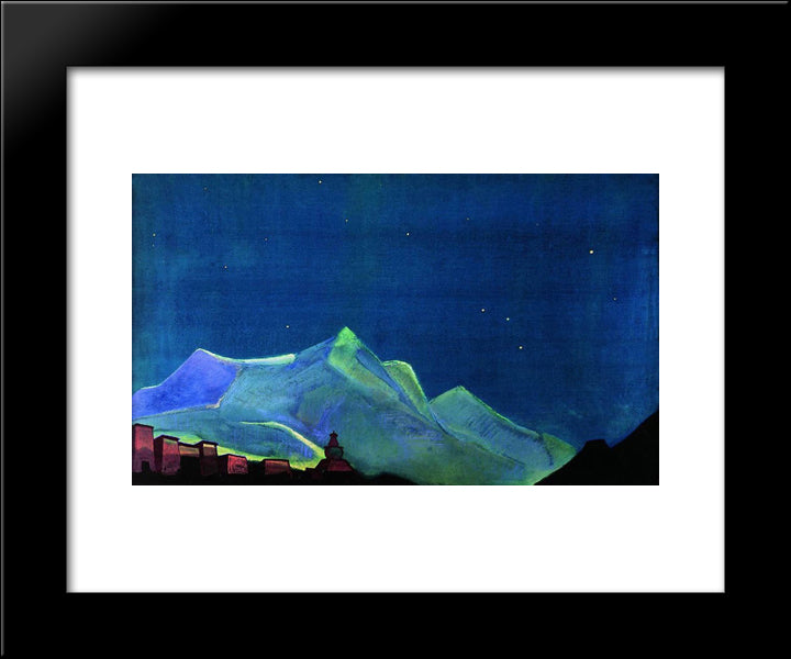 Royal Monastery 20x24 Black Modern Wood Framed Art Print Poster by Roerich, Nicholas