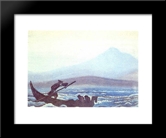 Runaways 20x24 Black Modern Wood Framed Art Print Poster by Roerich, Nicholas