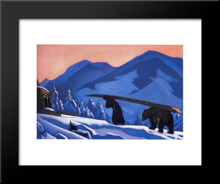Saint Sergius (Employees) 20x24 Black Modern Wood Framed Art Print Poster by Roerich, Nicholas