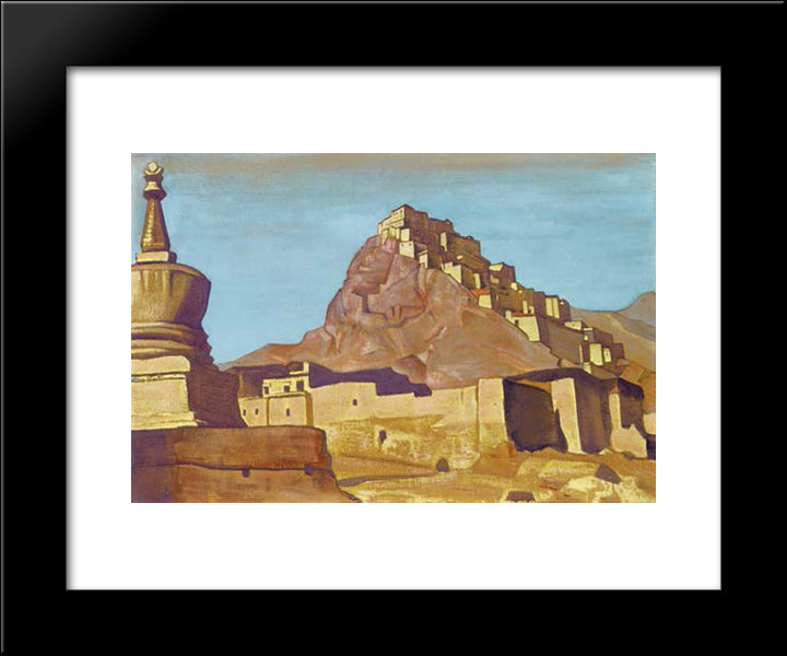 Sanctuaries And Citadels 20x24 Black Modern Wood Framed Art Print Poster by Roerich, Nicholas