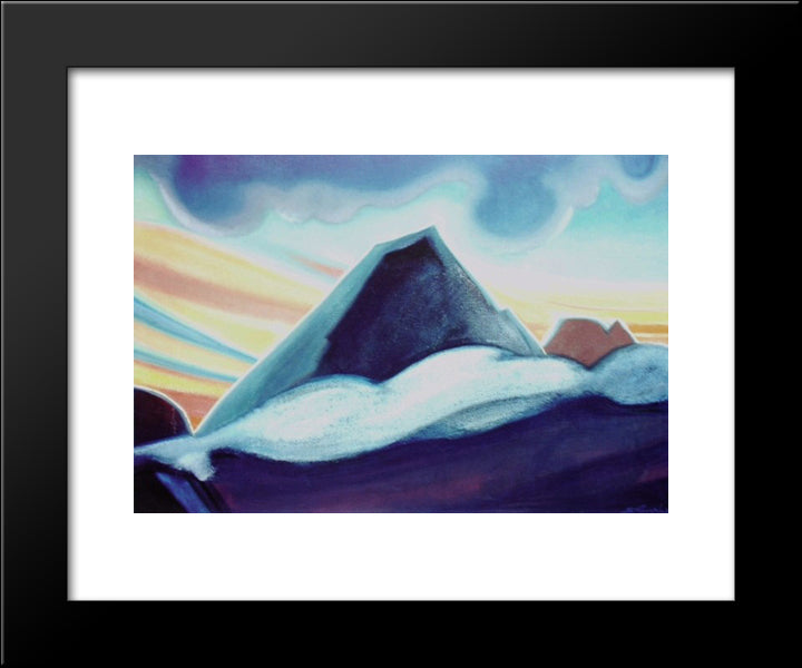 Sentinels 20x24 Black Modern Wood Framed Art Print Poster by Roerich, Nicholas