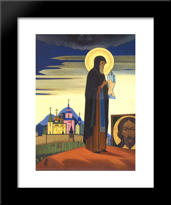 Sergius Of Radonezh 20x24 Black Modern Wood Framed Art Print Poster by Roerich, Nicholas