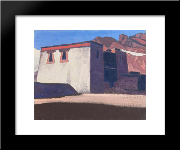 Sharugen Monastery. Tibet. 20x24 Black Modern Wood Framed Art Print Poster by Roerich, Nicholas