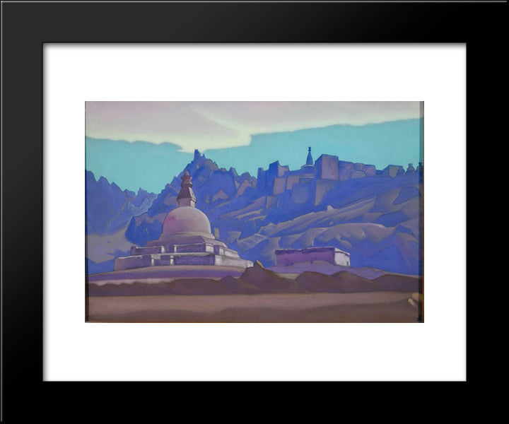 She Monastery 20x24 Black Modern Wood Framed Art Print Poster by Roerich, Nicholas