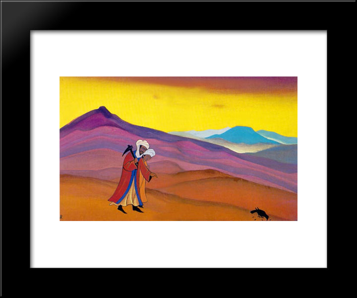 Shirin And Khosrau 20x24 Black Modern Wood Framed Art Print Poster by Roerich, Nicholas