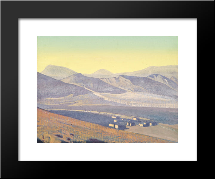 Shrines And Strongholds 20x24 Black Modern Wood Framed Art Print Poster by Roerich, Nicholas