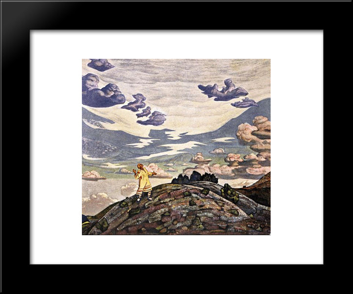 Sign 20x24 Black Modern Wood Framed Art Print Poster by Roerich, Nicholas
