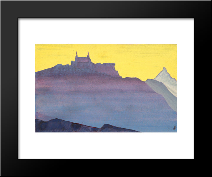Sissu. Lahaul. 20x24 Black Modern Wood Framed Art Print Poster by Roerich, Nicholas