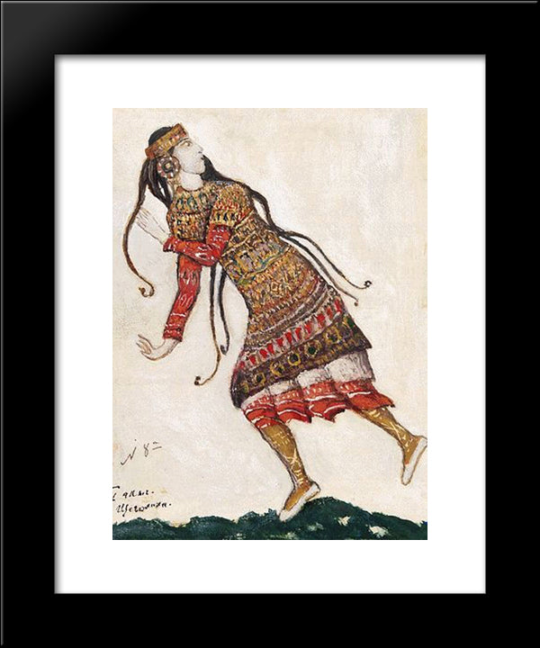 Sketch Of Costumes For The Rite Of Spring 20x24 Black Modern Wood Framed Art Print Poster by Roerich, Nicholas