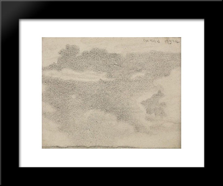 Sketch Of Landscape And Clouds 20x24 Black Modern Wood Framed Art Print Poster by Roerich, Nicholas