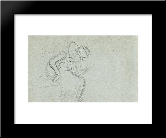 Sketch Of Tsar Dodon 20x24 Black Modern Wood Framed Art Print Poster by Roerich, Nicholas