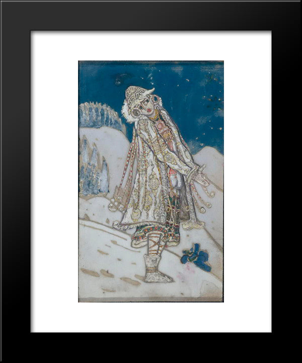 Snow Maiden 20x24 Black Modern Wood Framed Art Print Poster by Roerich, Nicholas