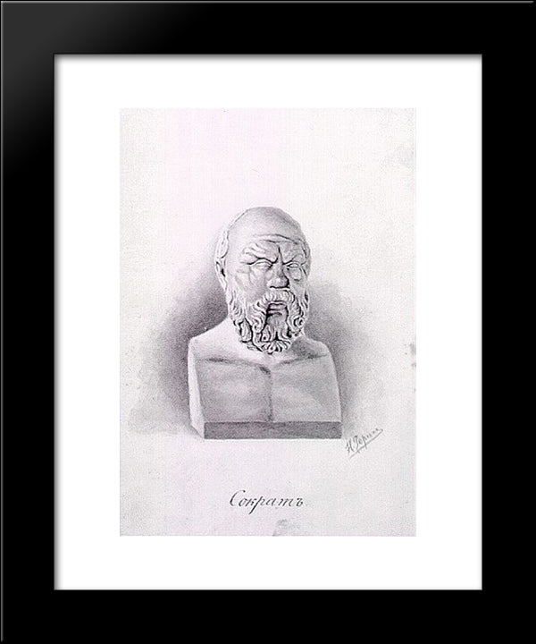 Socrates 20x24 Black Modern Wood Framed Art Print Poster by Roerich, Nicholas