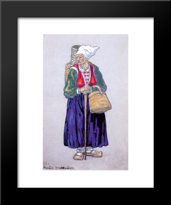Solveig'S Mother 20x24 Black Modern Wood Framed Art Print Poster by Roerich, Nicholas