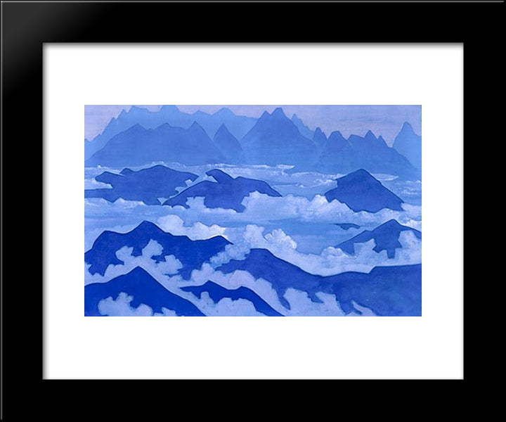 Steps Of The Himalayas 20x24 Black Modern Wood Framed Art Print Poster by Roerich, Nicholas