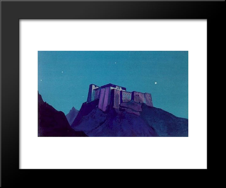 Stronghold Of Tibet 20x24 Black Modern Wood Framed Art Print Poster by Roerich, Nicholas