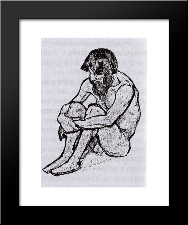 Study 20x24 Black Modern Wood Framed Art Print Poster by Roerich, Nicholas