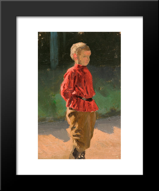 Study Of Boy 20x24 Black Modern Wood Framed Art Print Poster by Roerich, Nicholas
