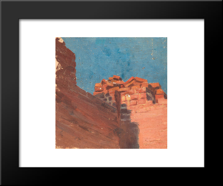 Study Of Walls 20x24 Black Modern Wood Framed Art Print Poster by Roerich, Nicholas