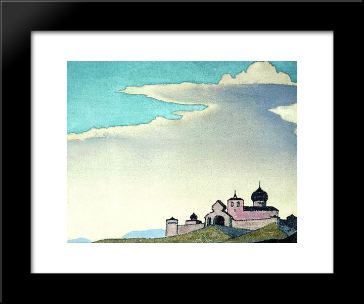 Study To Wanderer Of The Light City 20x24 Black Modern Wood Framed Art Print Poster by Roerich, Nicholas