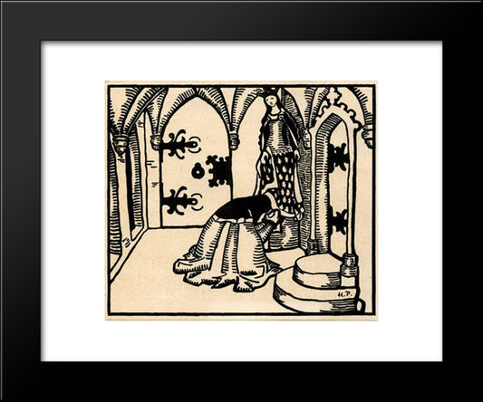 Study Tosister Beatrice 20x24 Black Modern Wood Framed Art Print Poster by Roerich, Nicholas
