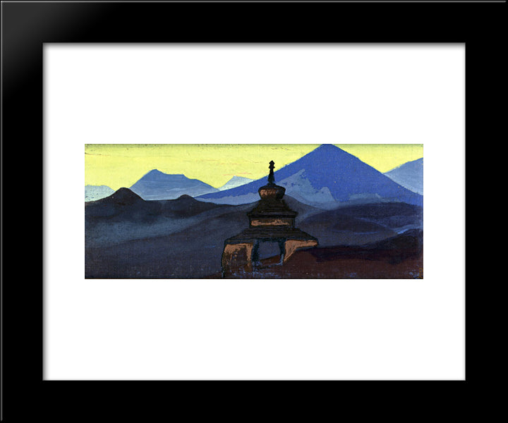 Stupa 20x24 Black Modern Wood Framed Art Print Poster by Roerich, Nicholas
