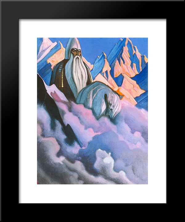 Svyatogor 20x24 Black Modern Wood Framed Art Print Poster by Roerich, Nicholas