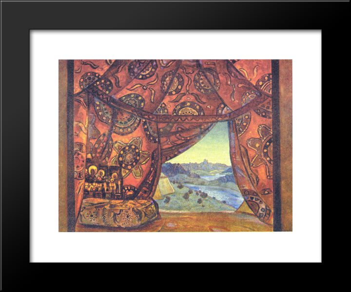 Tent Of Ivan The Terrible 20x24 Black Modern Wood Framed Art Print Poster by Roerich, Nicholas