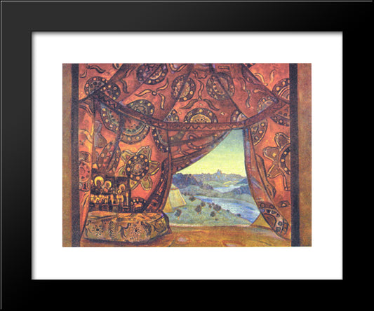 Tent Of Ivan The Terrible 20x24 Black Modern Wood Framed Art Print Poster by Roerich, Nicholas