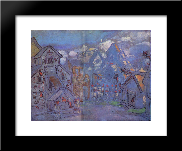 Terem 20x24 Black Modern Wood Framed Art Print Poster by Roerich, Nicholas