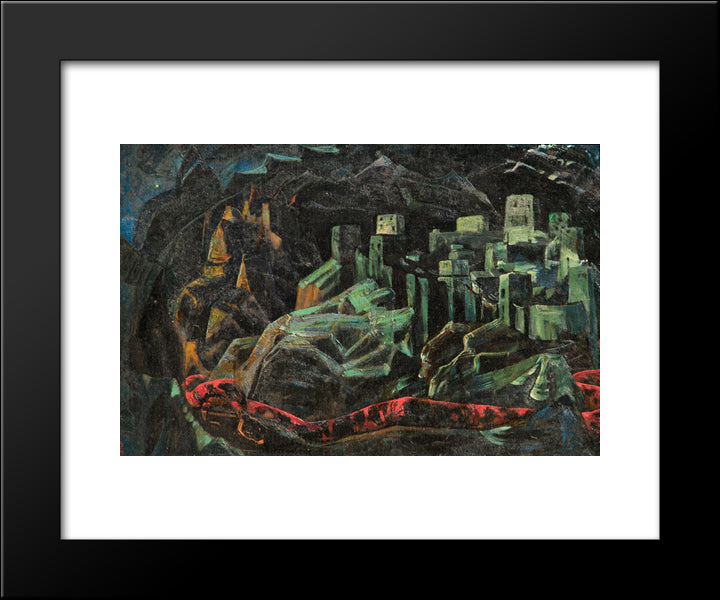 The Dead City 20x24 Black Modern Wood Framed Art Print Poster by Roerich, Nicholas