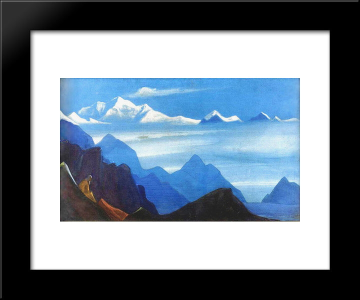 The Glory Of Himalayas 20x24 Black Modern Wood Framed Art Print Poster by Roerich, Nicholas