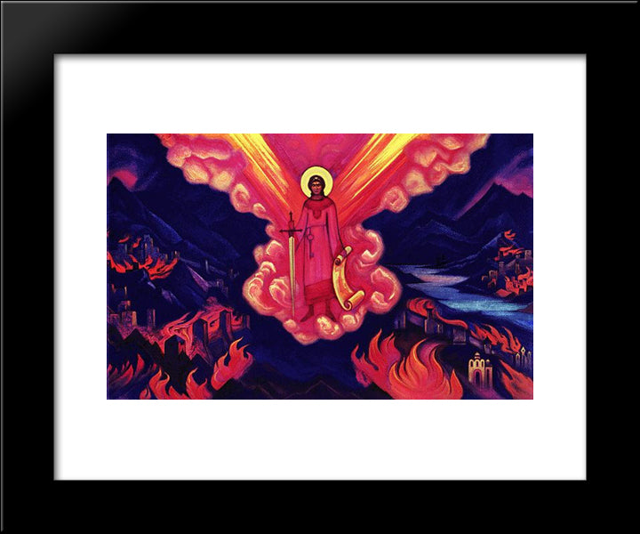 The Last Angel 20x24 Black Modern Wood Framed Art Print Poster by Roerich, Nicholas