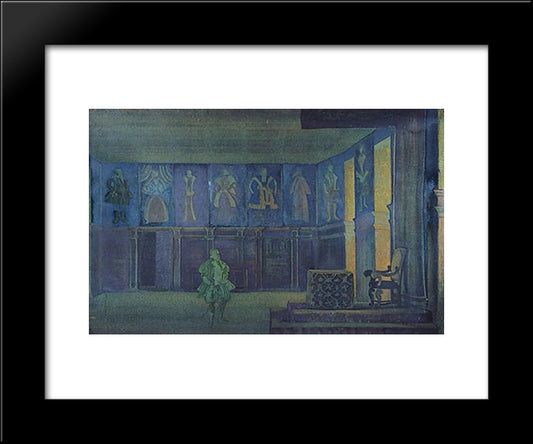 The Last King. Empty Throne. 20x24 Black Modern Wood Framed Art Print Poster by Roerich, Nicholas
