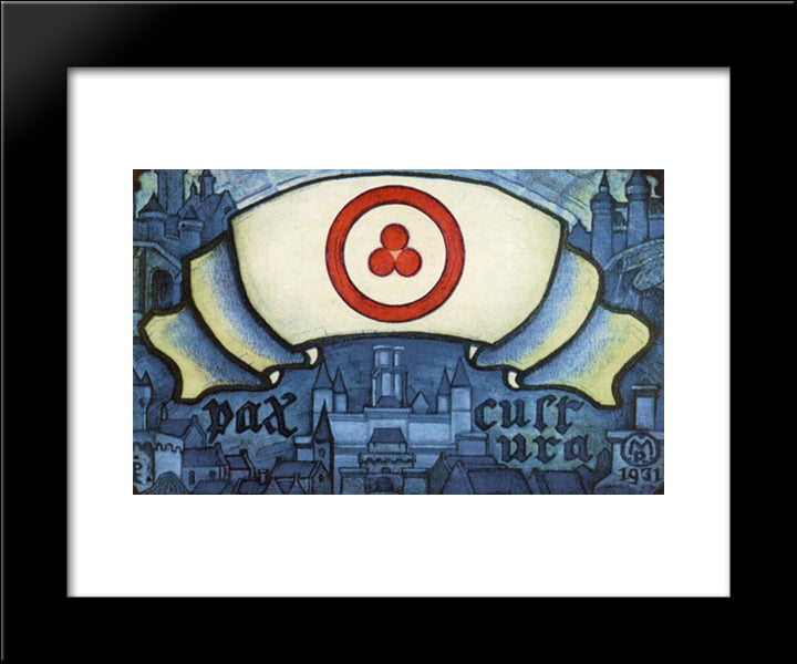 The Pact Of Culture 20x24 Black Modern Wood Framed Art Print Poster by Roerich, Nicholas