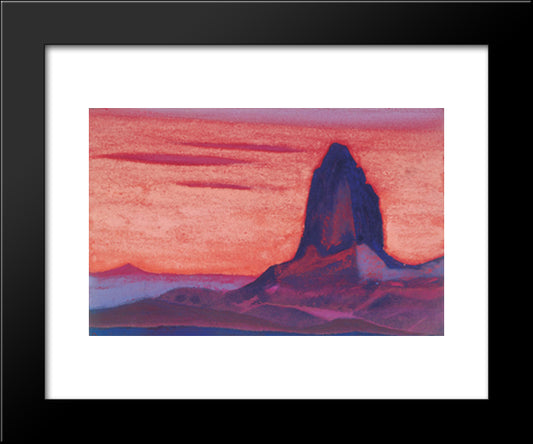 The Rock Temples 20x24 Black Modern Wood Framed Art Print Poster by Roerich, Nicholas