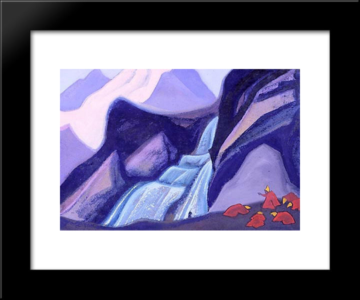 The Treasure Diviner 20x24 Black Modern Wood Framed Art Print Poster by Roerich, Nicholas