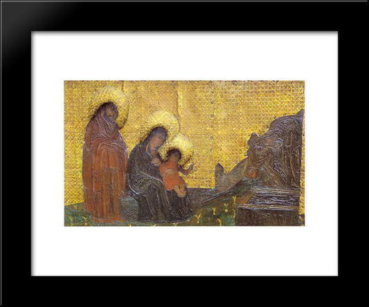 The Virgin Holidays. Introduction Of The Virgin In Temple. Holy Family. 20x24 Black Modern Wood Framed Art Print Poster by Roerich, Nicholas