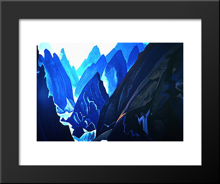 The Way 20x24 Black Modern Wood Framed Art Print Poster by Roerich, Nicholas