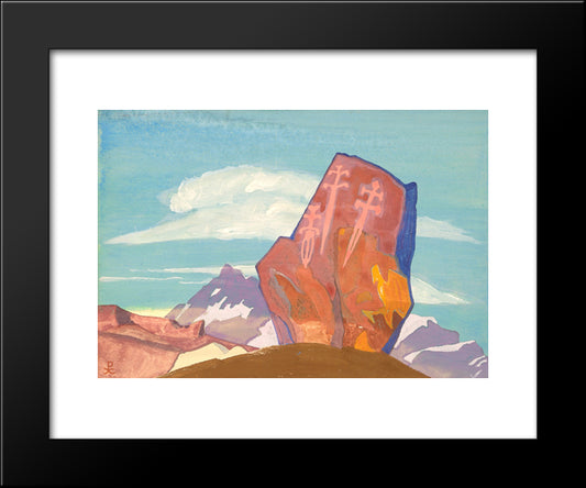 Three Swords 20x24 Black Modern Wood Framed Art Print Poster by Roerich, Nicholas