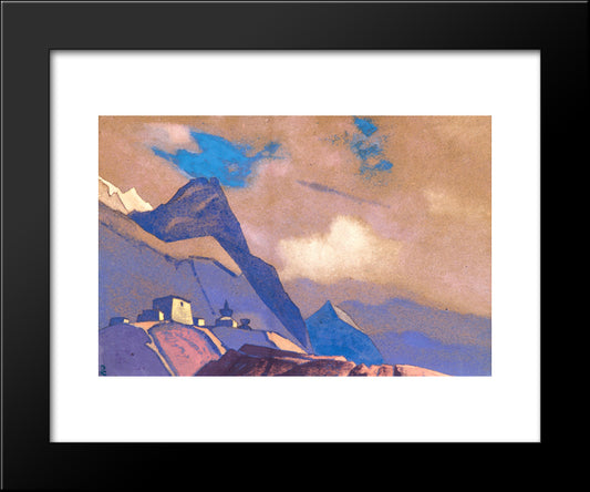 Tibet. At Brahmaputra. 20x24 Black Modern Wood Framed Art Print Poster by Roerich, Nicholas
