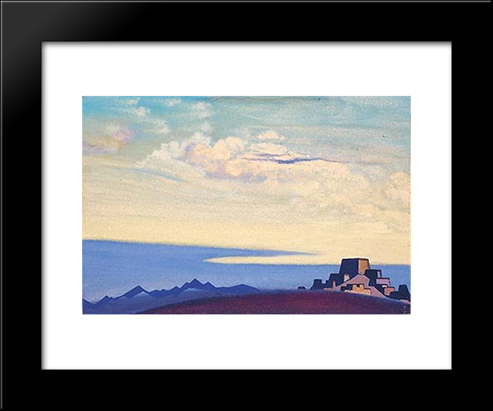 Tibet. Evening. 20x24 Black Modern Wood Framed Art Print Poster by Roerich, Nicholas
