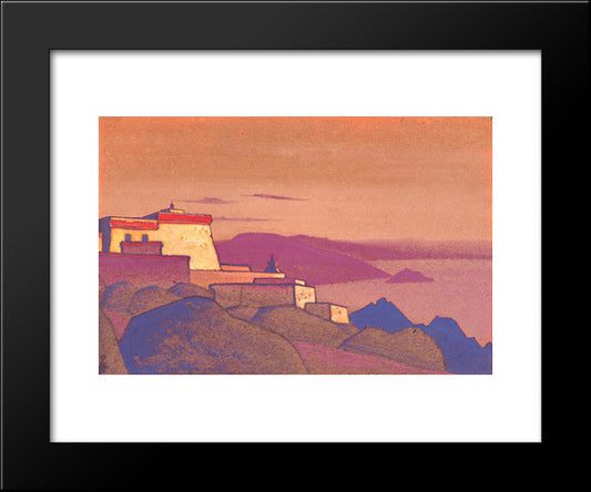 Tibet. Monastery Gelug-Pa. 20x24 Black Modern Wood Framed Art Print Poster by Roerich, Nicholas