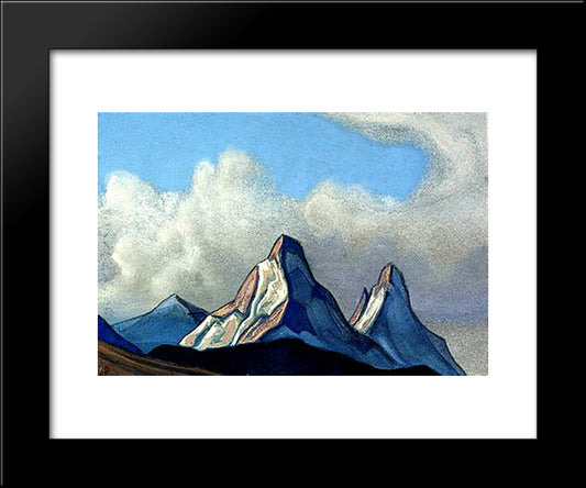 Tibet. Sacred Stones. Mongolia. 20x24 Black Modern Wood Framed Art Print Poster by Roerich, Nicholas