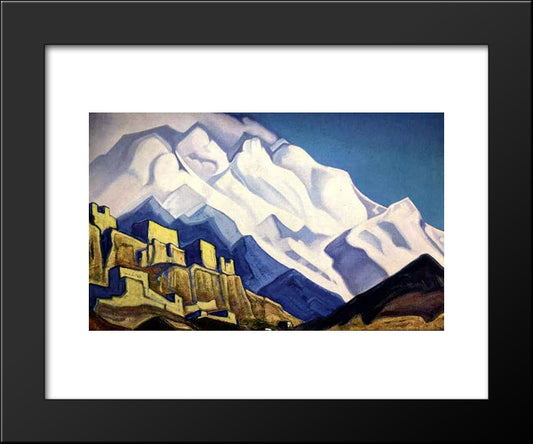 Tibet Monastery 20x24 Black Modern Wood Framed Art Print Poster by Roerich, Nicholas