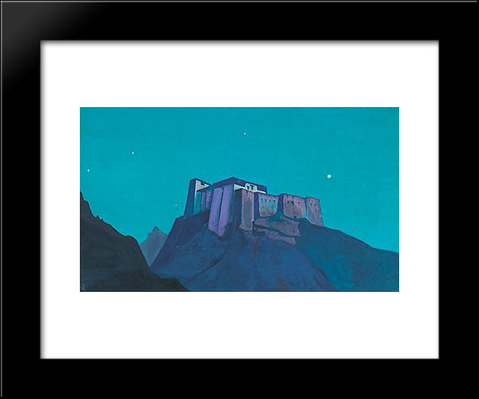Tibet Stronghold 20x24 Black Modern Wood Framed Art Print Poster by Roerich, Nicholas