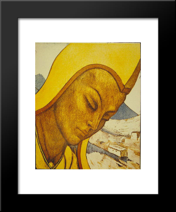 Tibetian Lama 20x24 Black Modern Wood Framed Art Print Poster by Roerich, Nicholas