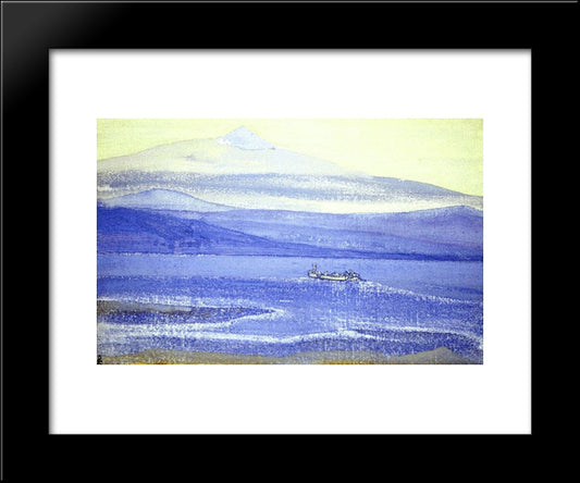 Tibetian Way 20x24 Black Modern Wood Framed Art Print Poster by Roerich, Nicholas